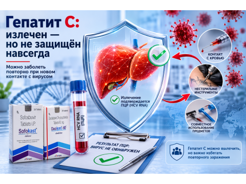 Можно ли заболеть гепатитом C повторно после излечения?  